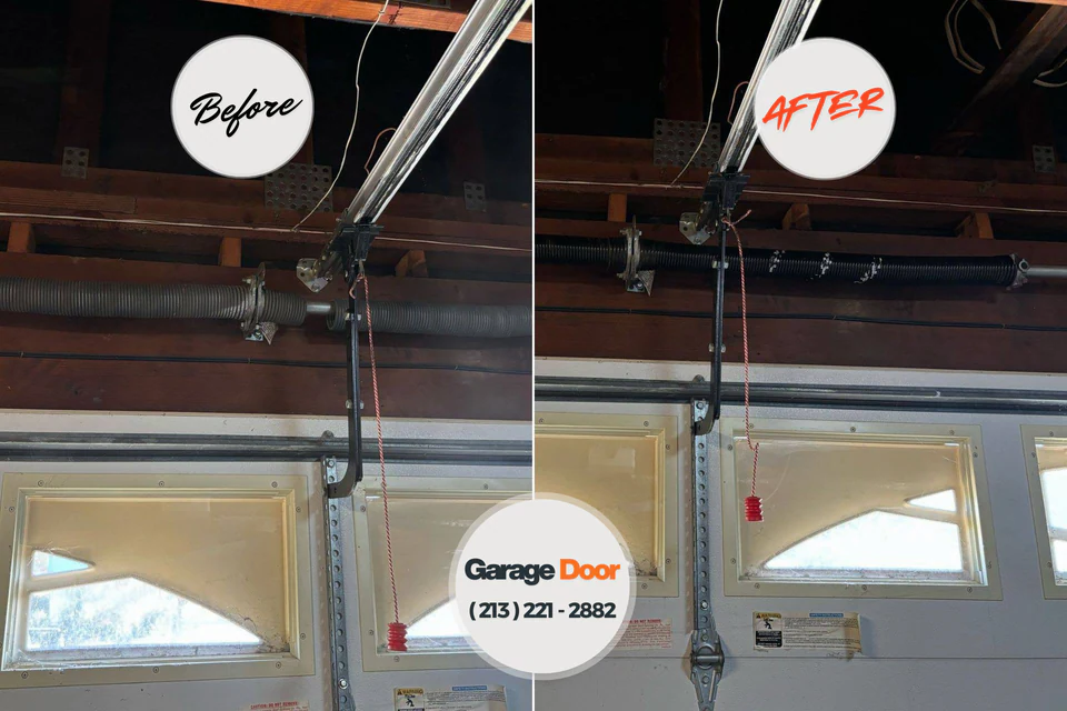 Before and after: garage door opener repair Buckeystown, MD
